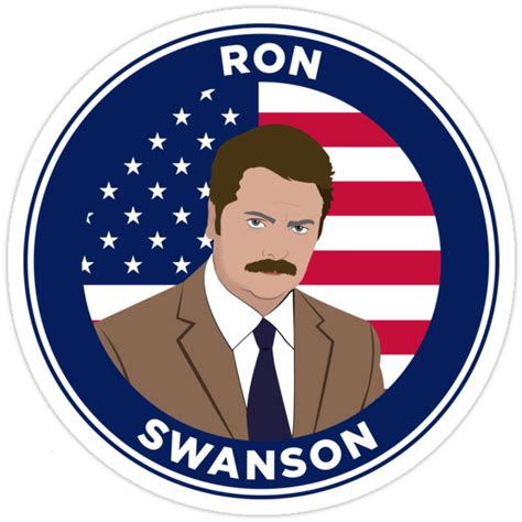 Ron Swanson Parks And Rec Stickers By Ericbracewell Redbubble