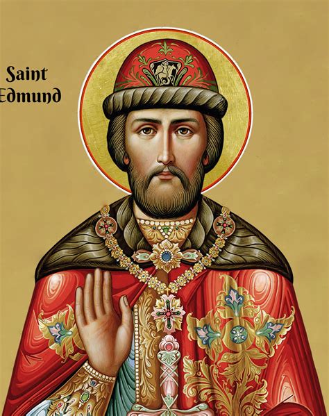 Saint Edmund the Martyr St Edmund Icon St Edmund of East - Etsy