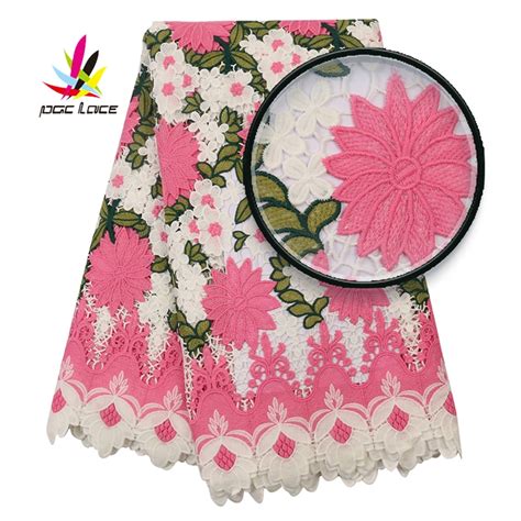 African Water Soluble Lace Fabric High Quality Colorful Nigerian