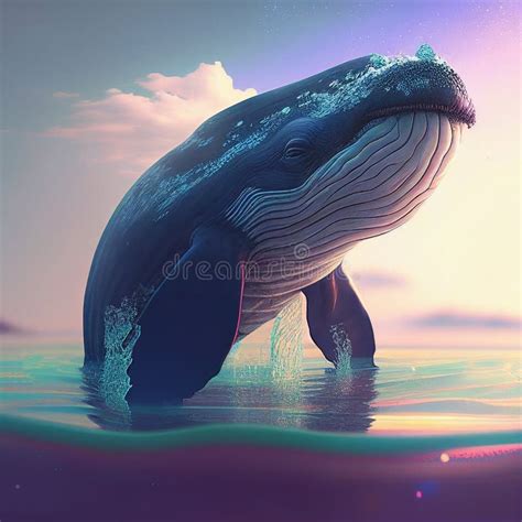 Whale Jumping Out Sea Cute Stock Illustrations 102 Whale Jumping Out