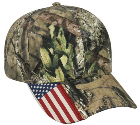 Mossy Oak Country Camo American Flag Camo Hunting Hat Mossy Oak