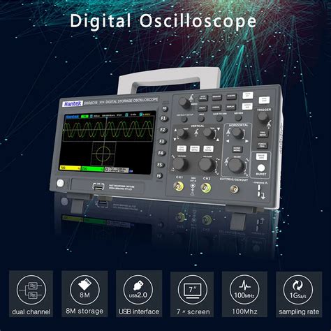 Hantek Oscilloscope Num Rique Portable Testeur De Multim Tre Stockage