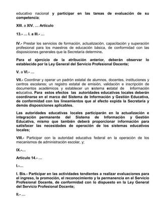 Decreto Reforma Ley General Educacion PDF