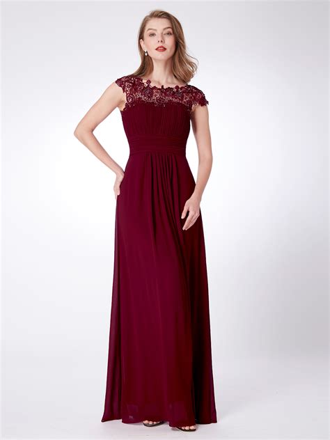 Ever Pretty Long Lace Wedding Bridesmaid Formal Evening Gown Prom Dress