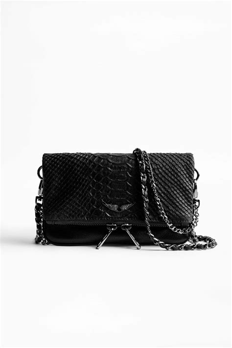 Zadig And Voltaire Rock Nano Savage Clutch Bag In Black Lyst