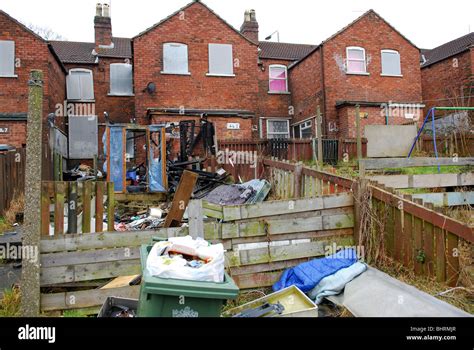 Pleasley Mansfield Nottinghamshire England Run Down Council Estate