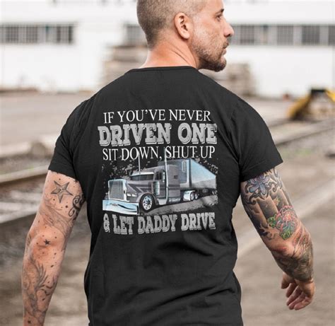 Funny Trucker Shirt Let Daddy Drive Funny Trucker T Shirts Etsy