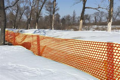 Snow Fencing Plastic Mesh Orange Snow Fence Heavy Duty Extruded Mesh Fence