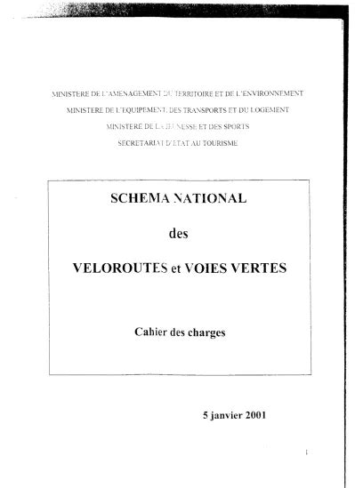 Cahier Des Charges Du Sch Ma National Des V Loroutes Et Voies Vertes