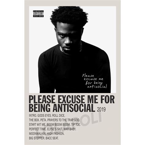 Jual Poster Cover Album Please Excuse Me For Being Antisocial Roddy