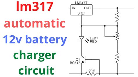 Lm317 Automatic Battery Charger Circuit Lm317 Battery Charger Auto