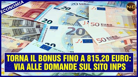 Torna Il Bonus Fino A Euro Via Alle Domande Sul Sito Dell Inps