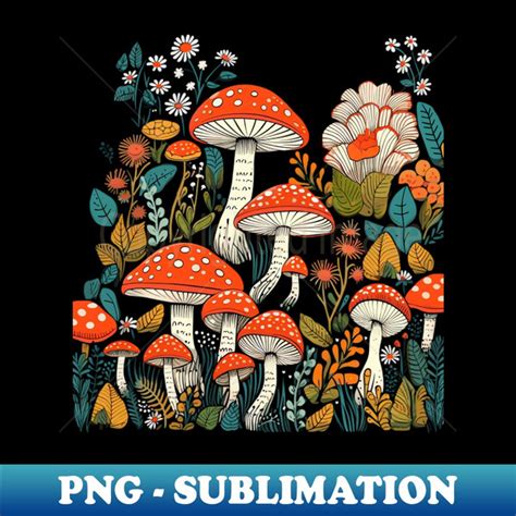 Cottagecore Mushroom Aesthetic Sublimation Digital File Inspire Uplift