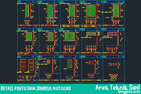 Download Autocad Detail Pintu Dan Jendela Gratis Area Teknik Sipil