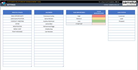 Excel Crm Template For Customer Relationship Management