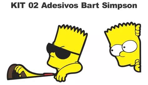 Kit 2 Adesivos Bart Simpson Carro Caminhão Vidro Janela Parcelamento