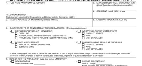 Ttb Basic Permit 5100 24 Form Fill Out Printable PDF Forms Online