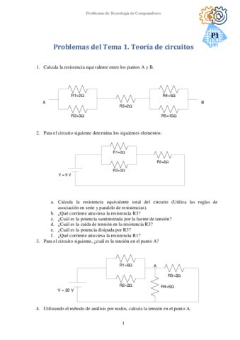 Teoria De Circuitos Problemas Tema1 Pdf