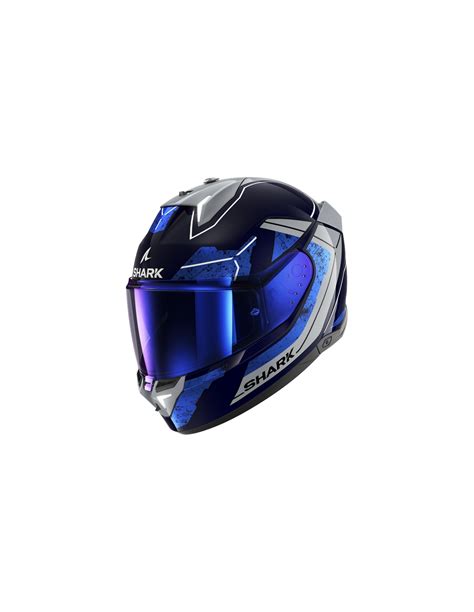 Casque intégral de moto Shark Skwal i3 Bule Chrom Silver