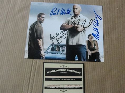 Paul Walker Vin Diesel 2 Signed Autograph 8x10 Photo W Coa Fast N Furious X4 1841241457