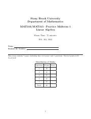 Practicemidterm Pdf Stony Brook University Department Of Mathematics