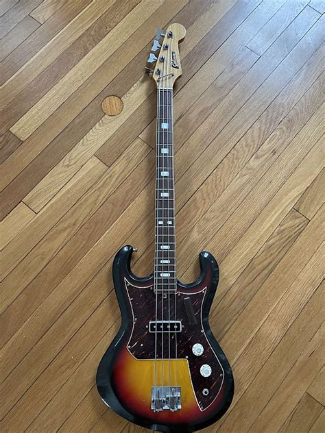 Sekova Teisco Short Scale Bass 60s 70s Sunburst Reverb