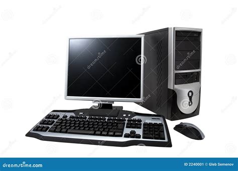 Desktop Computer Isolated Stock Image Image 2240001