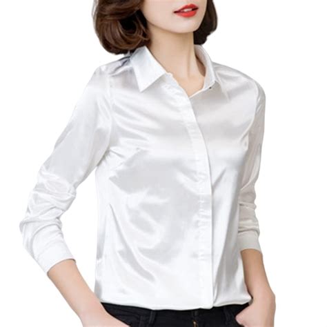 White Silk Shirt Women