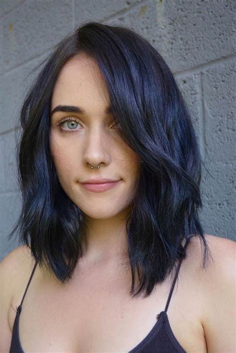 Embrace The Magnetic Beauty Of Blue Black Hair Trend Hair Color For Black Hair Black Hair Dye