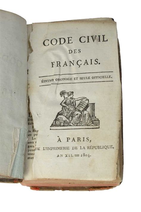 Napol On Code Civil Des Fran Ais Edition Originale Et Seule