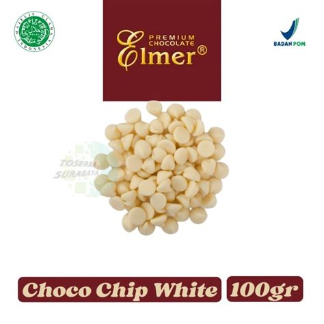 Jual Choco Chip White Elmer Gr White Chocolate Chips Cokelat