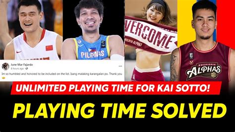 Wow Unlimited Playing Time For Kai Sotto Junmar Fajardo Top