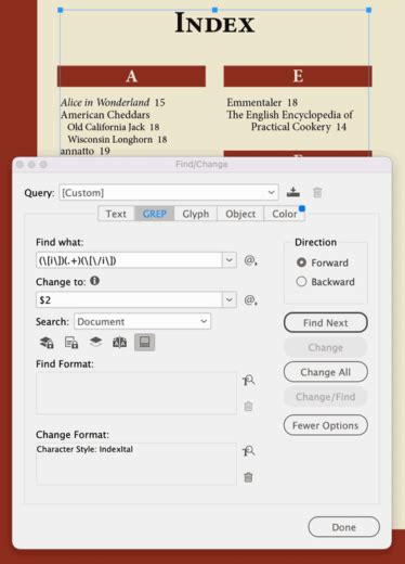 How To Preserve Italics In An Indesign Index Creativepro Network