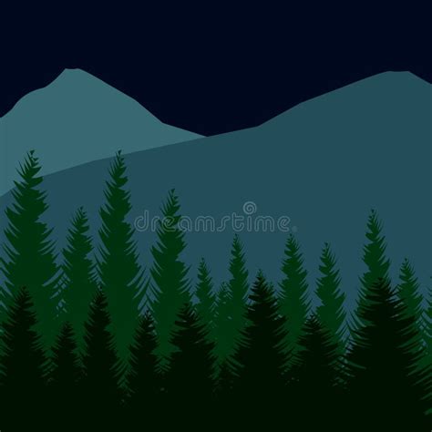 Simple Landscape Background Images Vector Illustration Stock