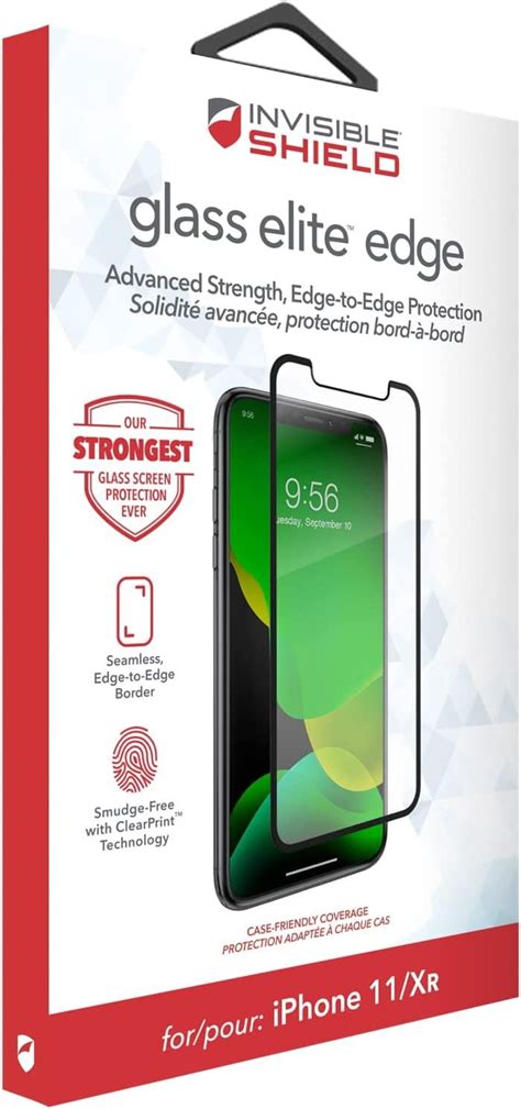 ZAGG InvisibleShield Glass Elite Edge Screen Protector for iPhone 11 ...