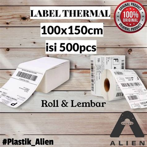 Jual Kertas Label Sticker Barcode 100x150mm Thermal 10x15cm Isi