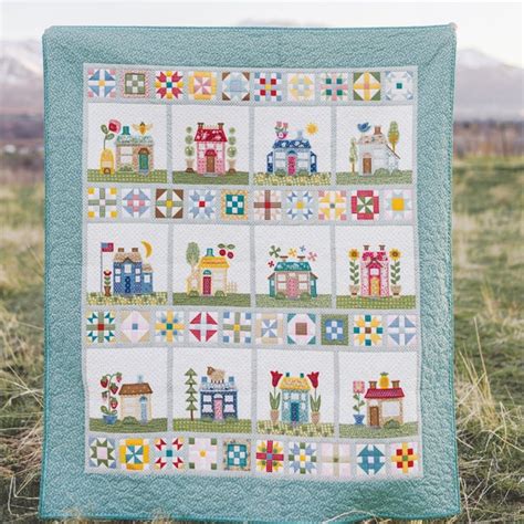 Home Town Embroidery Quilt Pattern Etsy