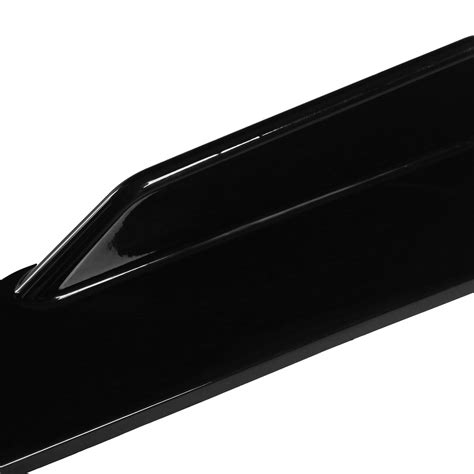 M Inch Black Modified Three Section Side Skirts Extension