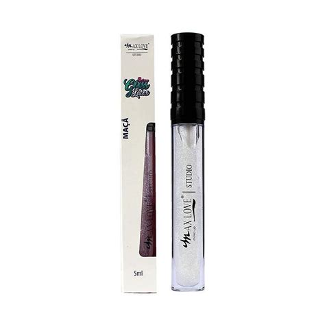 Max Love Gloss Labial Incolor c glitter Maça Cor 14 Unick Make