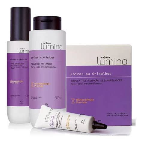 Kit Natura Lumina Loiros Ou Grisalhos Tratamento Completo