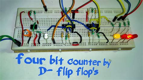 Four Bit Counter By D Flip Flops Youtube