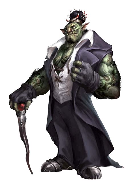 Male Half Orc Dandy Fighter Or Barbarian Pathfinder PFRPG DND D D 3 5