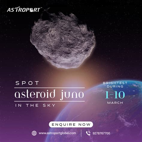 Asteroid Alert! Spot Asteroid 3 Juno in the Sky - Astroport