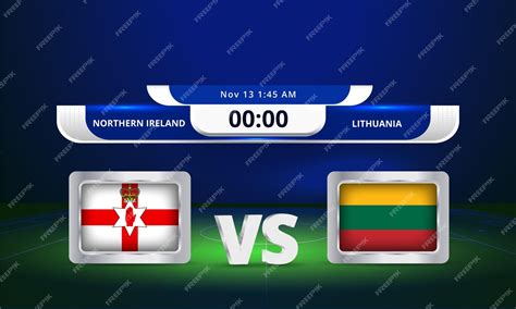 Premium Vector | Fifa world cup 2022 northern ireland vs lithuania ...