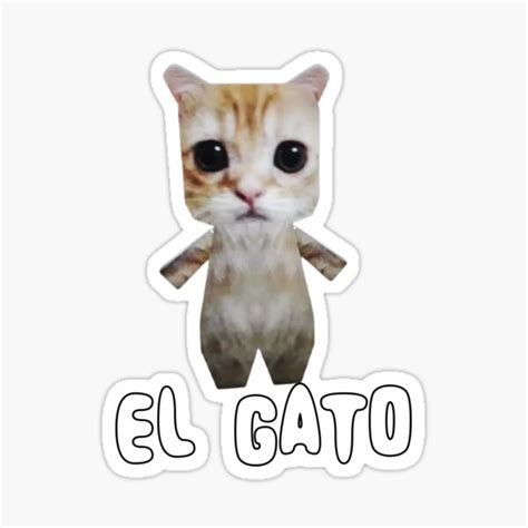 "El gato cat memes funny" Sticker by Riv0x | Redbubble