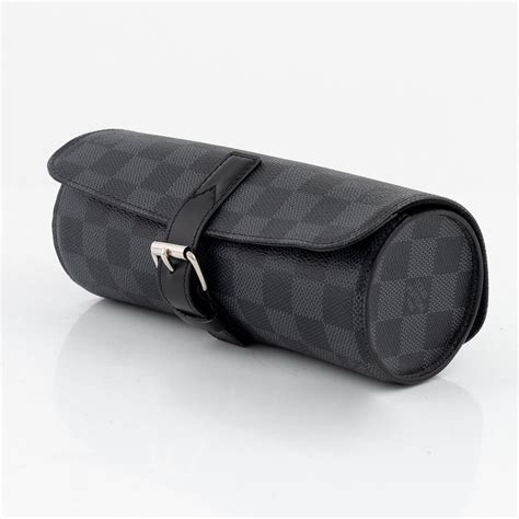 Louis Vuitton A Damier Graphite 3 Watch Case Bukowskis