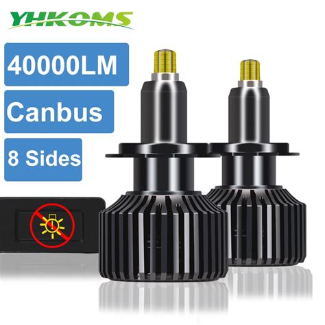 YHKOMS Canbus H4 LED H7 360 40000LM Car Headlight H1 H8 H9 H11 9005 HB3