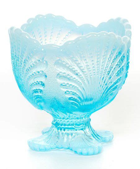 Mosser Glass Aqua Opal Shell Spooner Blue Glassware Turquoise Wall