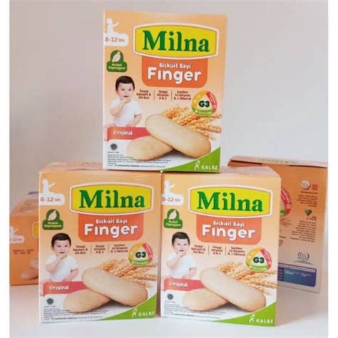 Jual MILNA BISKUIT FINGER ORIGINAL 8 12 BULAN 52 G Shopee Indonesia