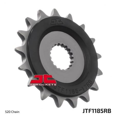 Pignon JT SPROCKETS 17 Dents Acier Anti Bruit Pas 520 Type 1185 Equip